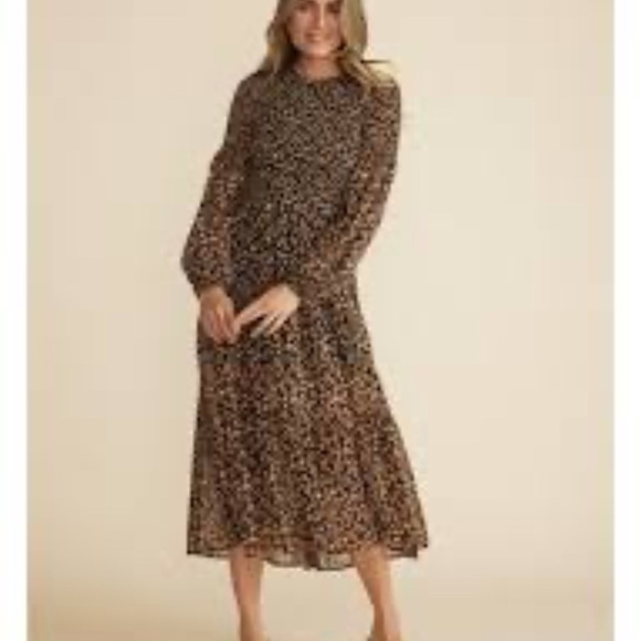 Mink Pink Mira Shirred Midi Dress XS - Picture 2 of 11